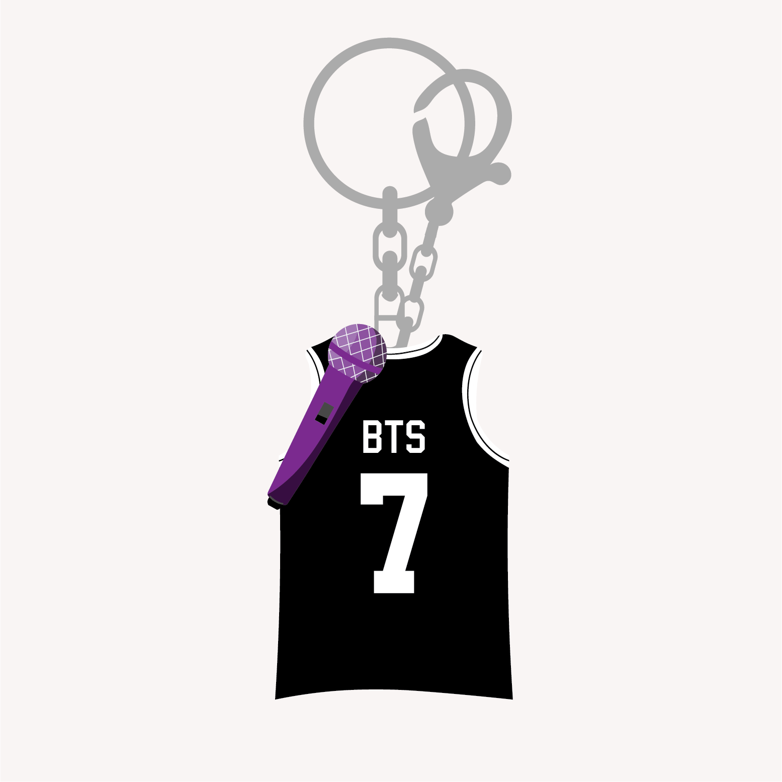 BTS Group Jersey Keyring