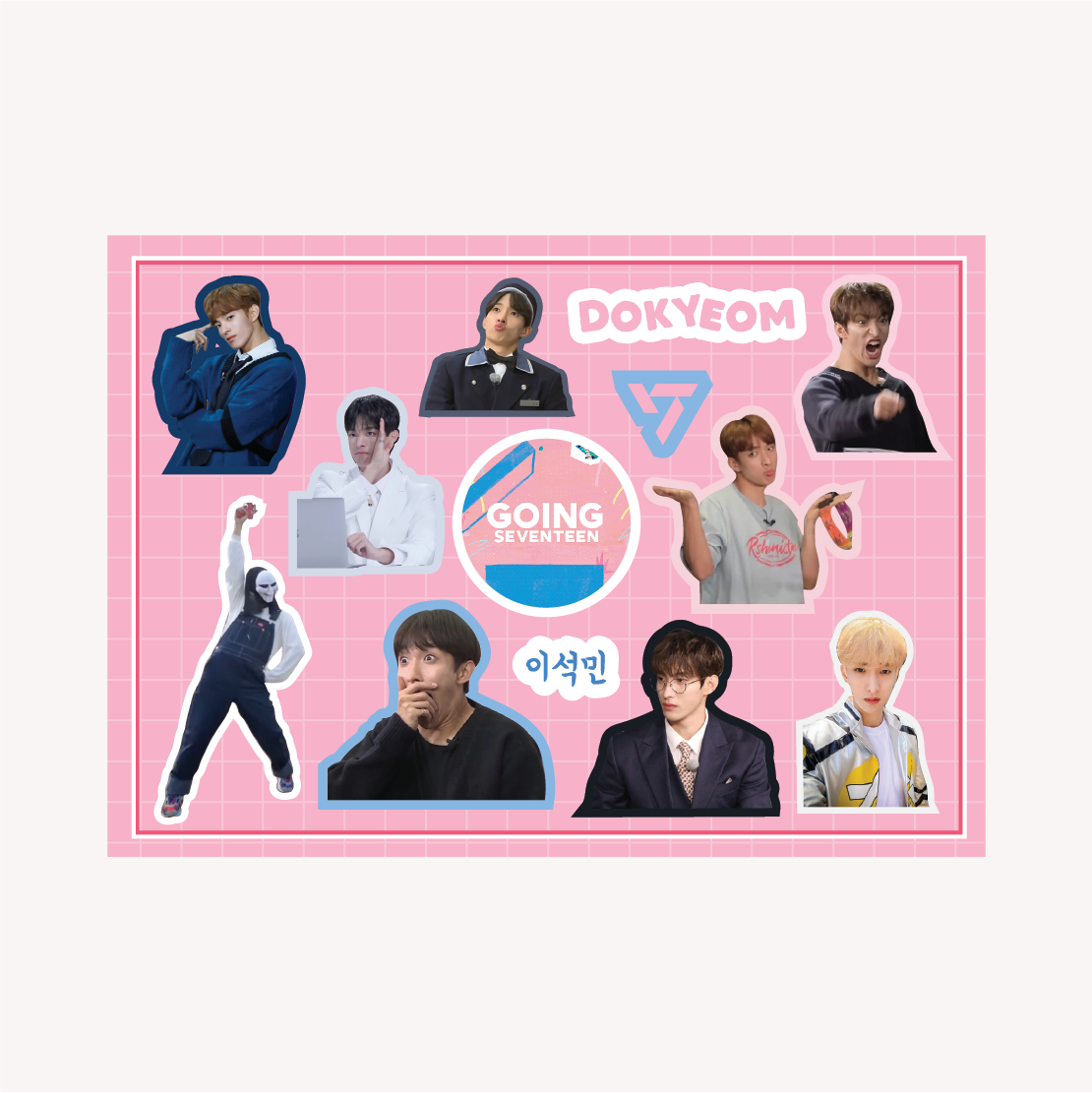 Going Seventeen DK A6 Sticker Sheet
