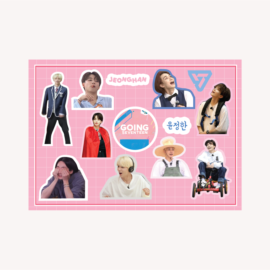 Going Seventeen Jeonghan A6 Sticker Sheet