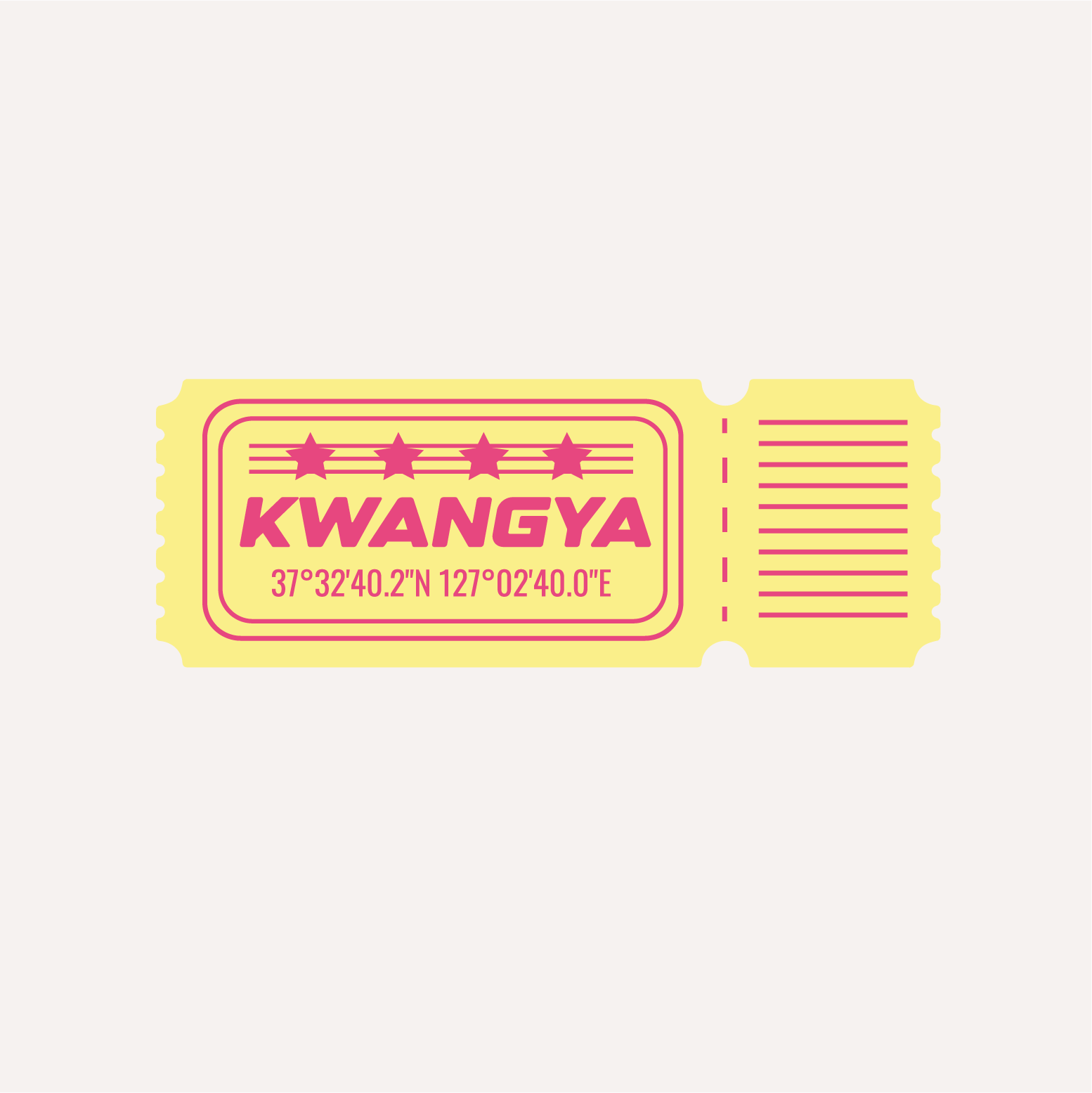 Aespa Ticket to Kwangya Holographic 8cm Vinyl Die Cut Sticker