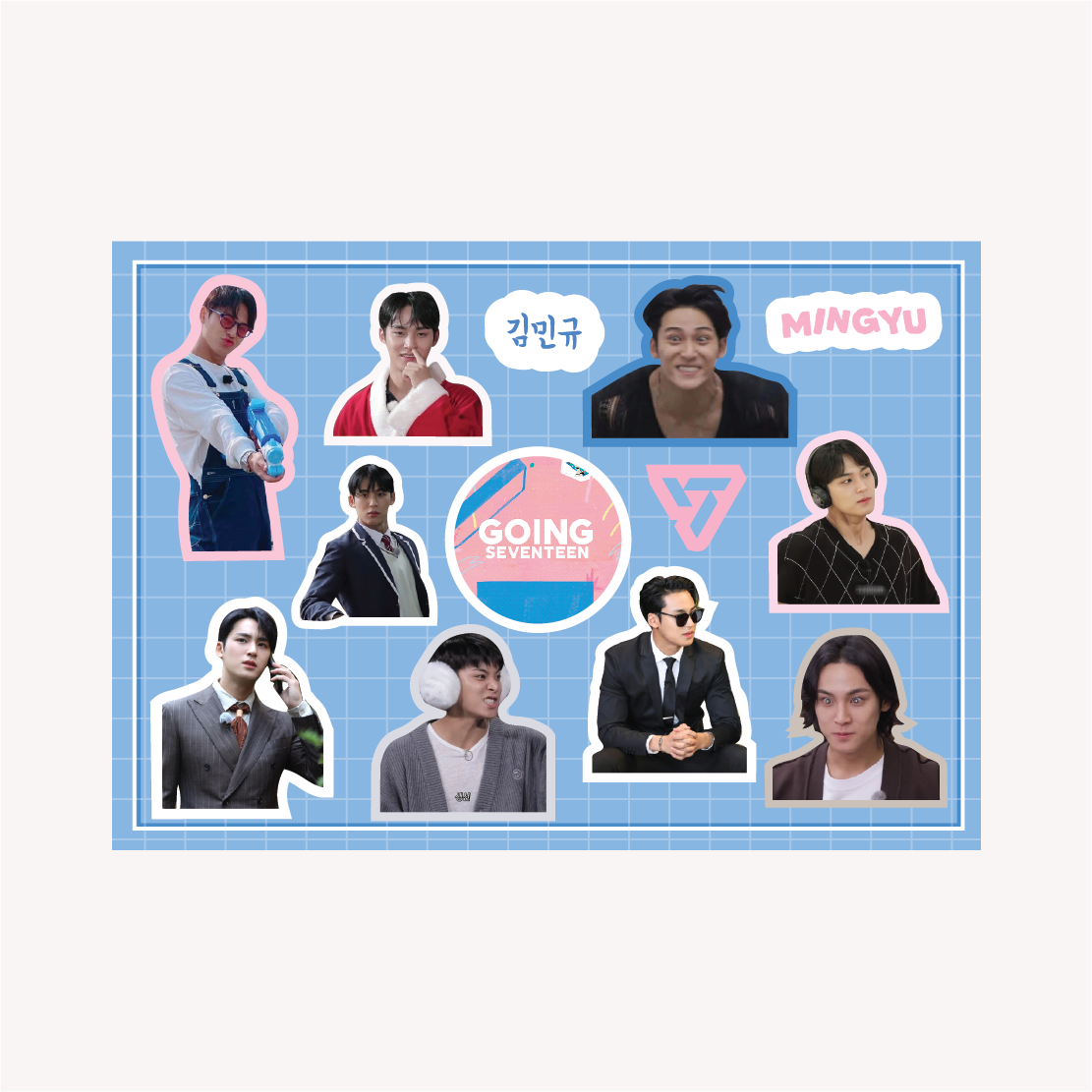 Going Seventeen Mingyu A6 Sticker Sheet