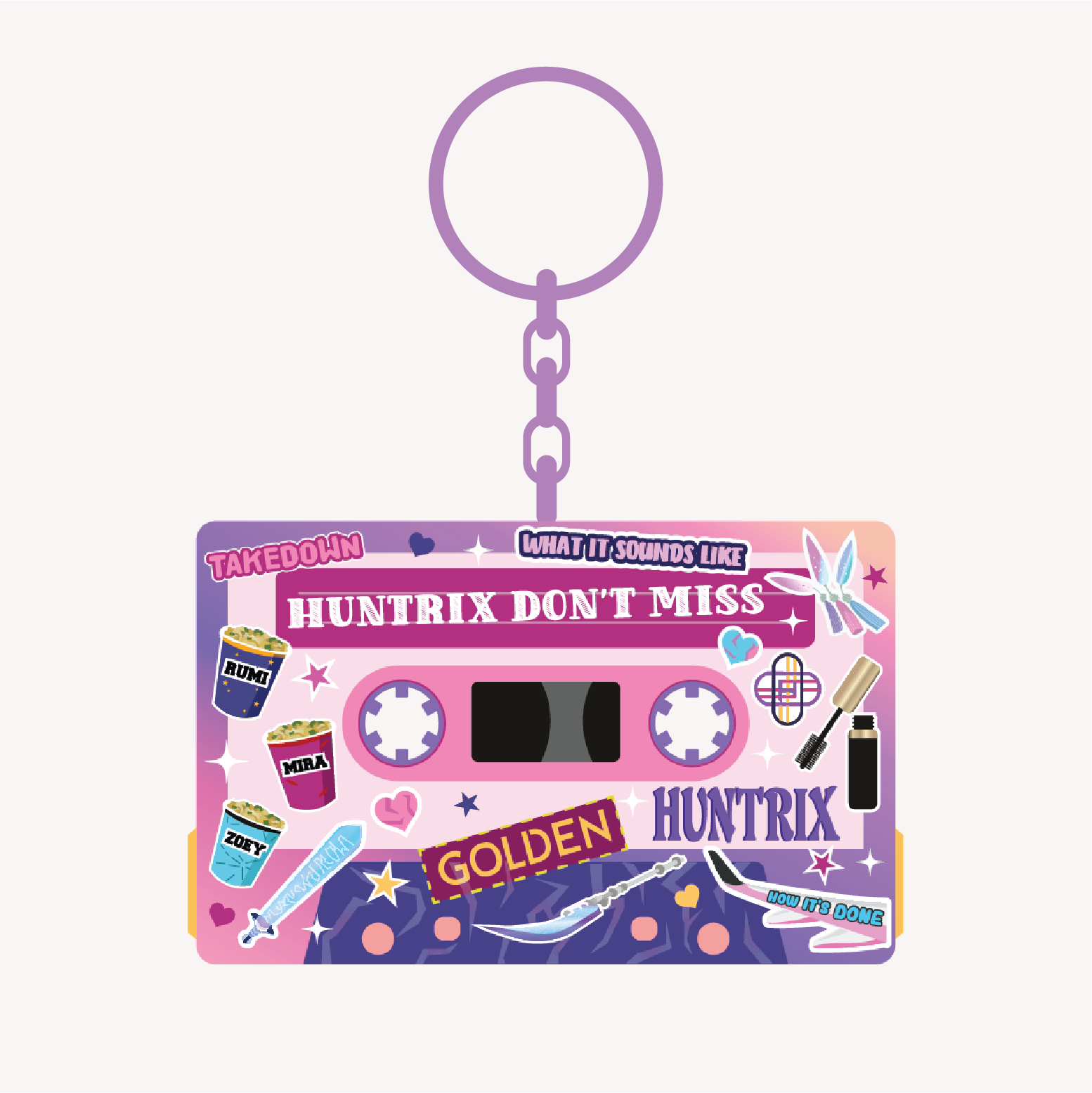 Huntrix Mixtape Keyring