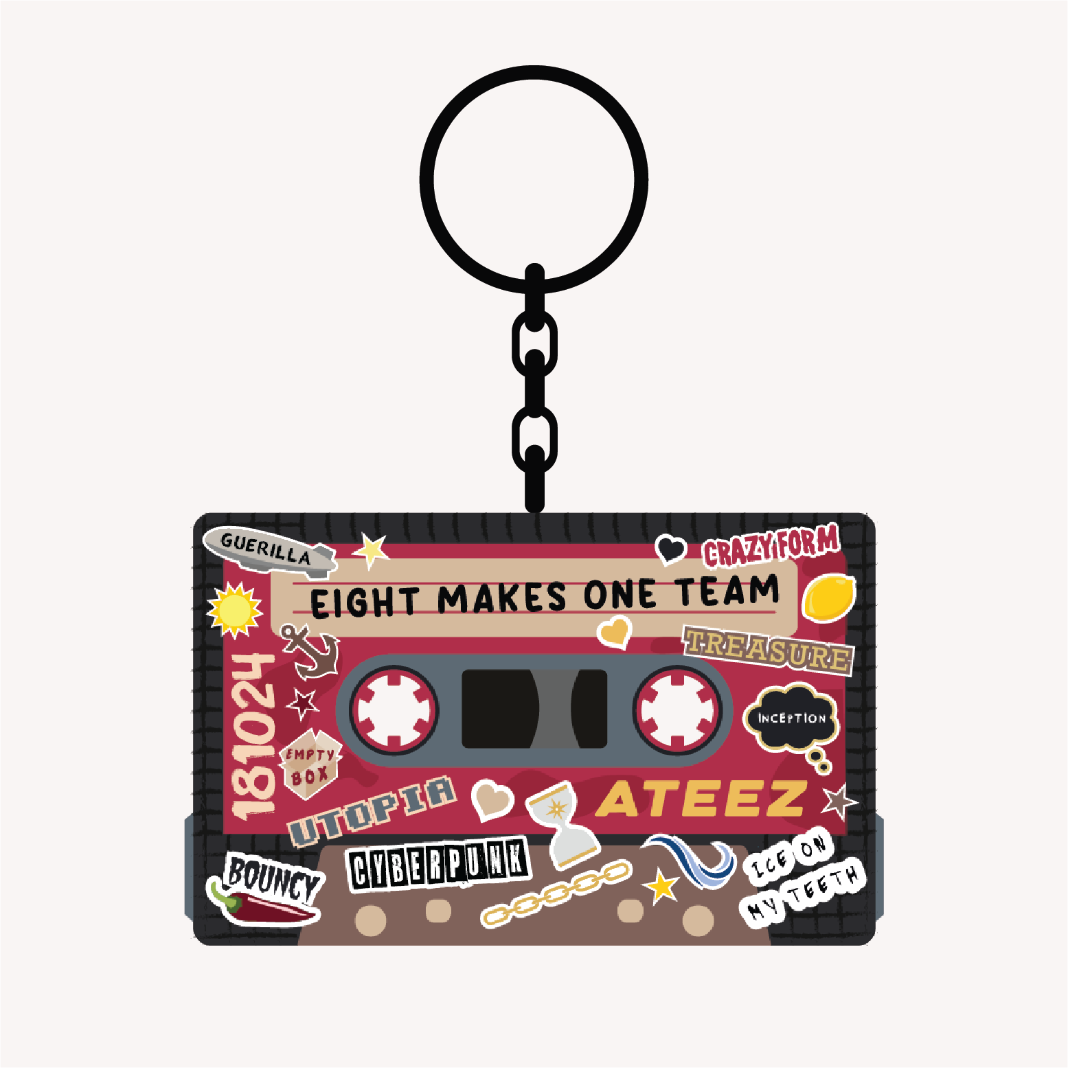 Ateez Mixtape Keyring