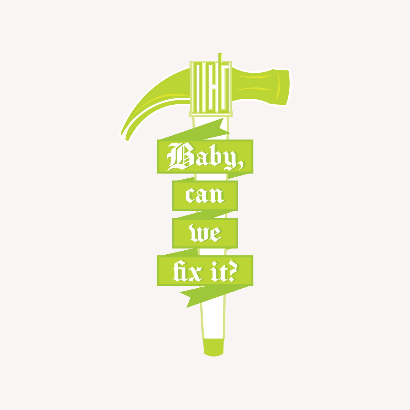 NCT Baby, Can We Fix It 10cm Vinyl Die Cut Sticker