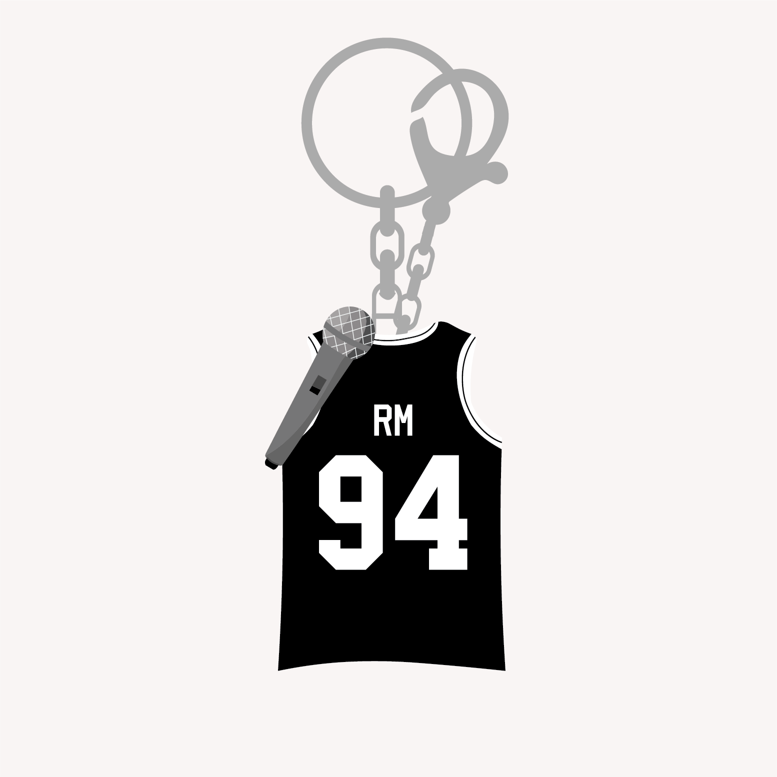 BTS RM Jersey Keyring