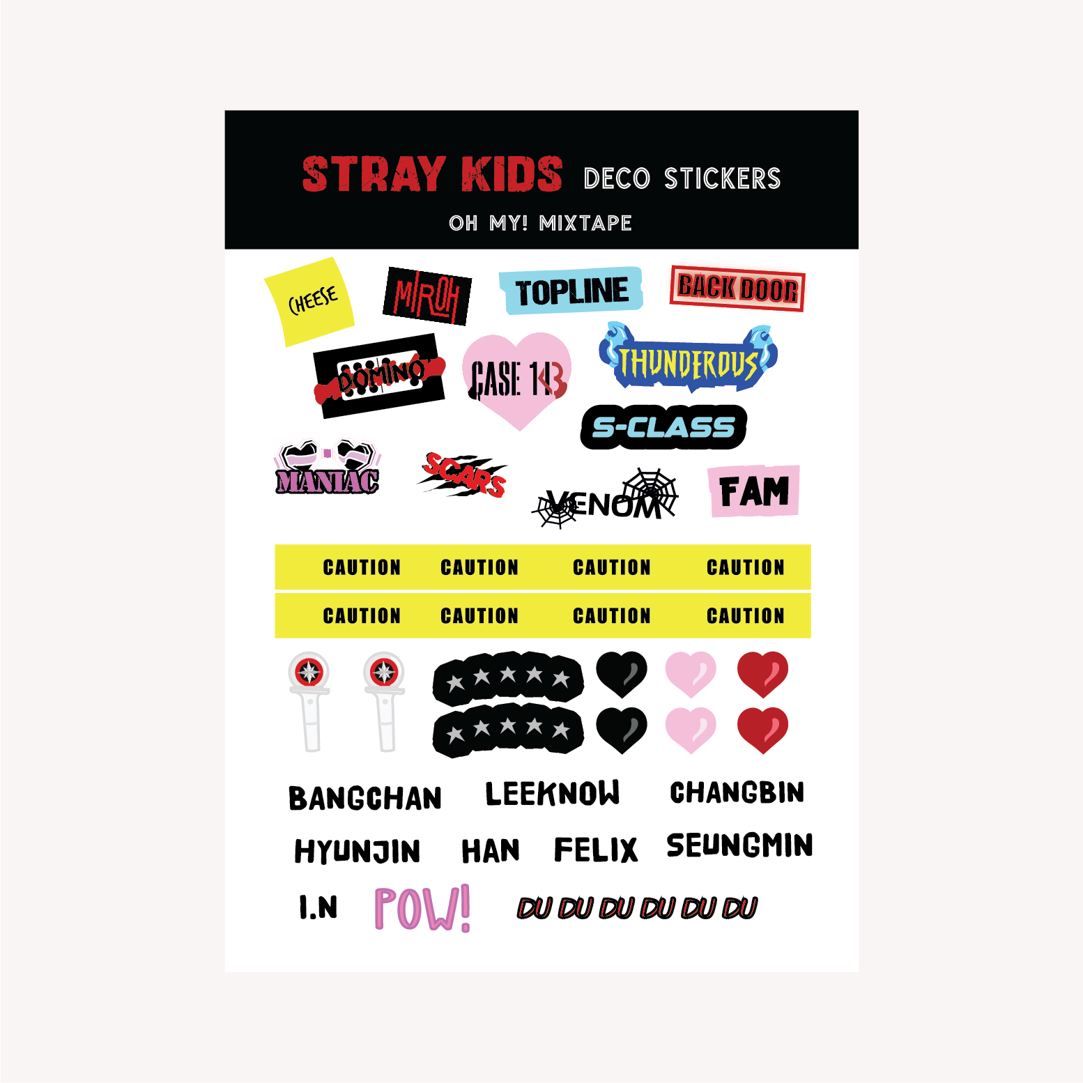 Stray Kids A5 Sticker Sheet