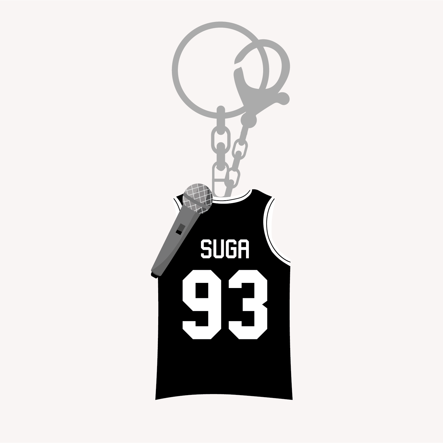 BTS Suga Jersey Keyring