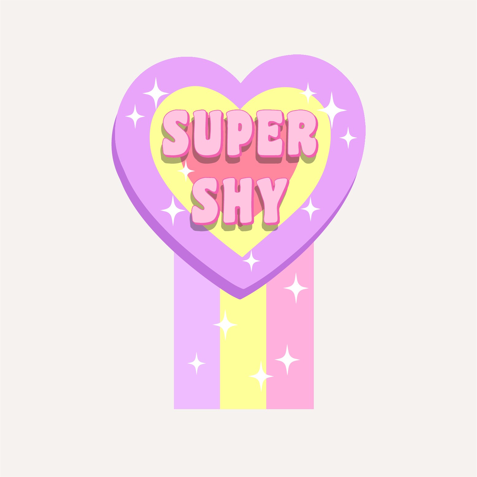 New Jeans Super Shy Holographic 8cm Vinyl Die Cut Sticker