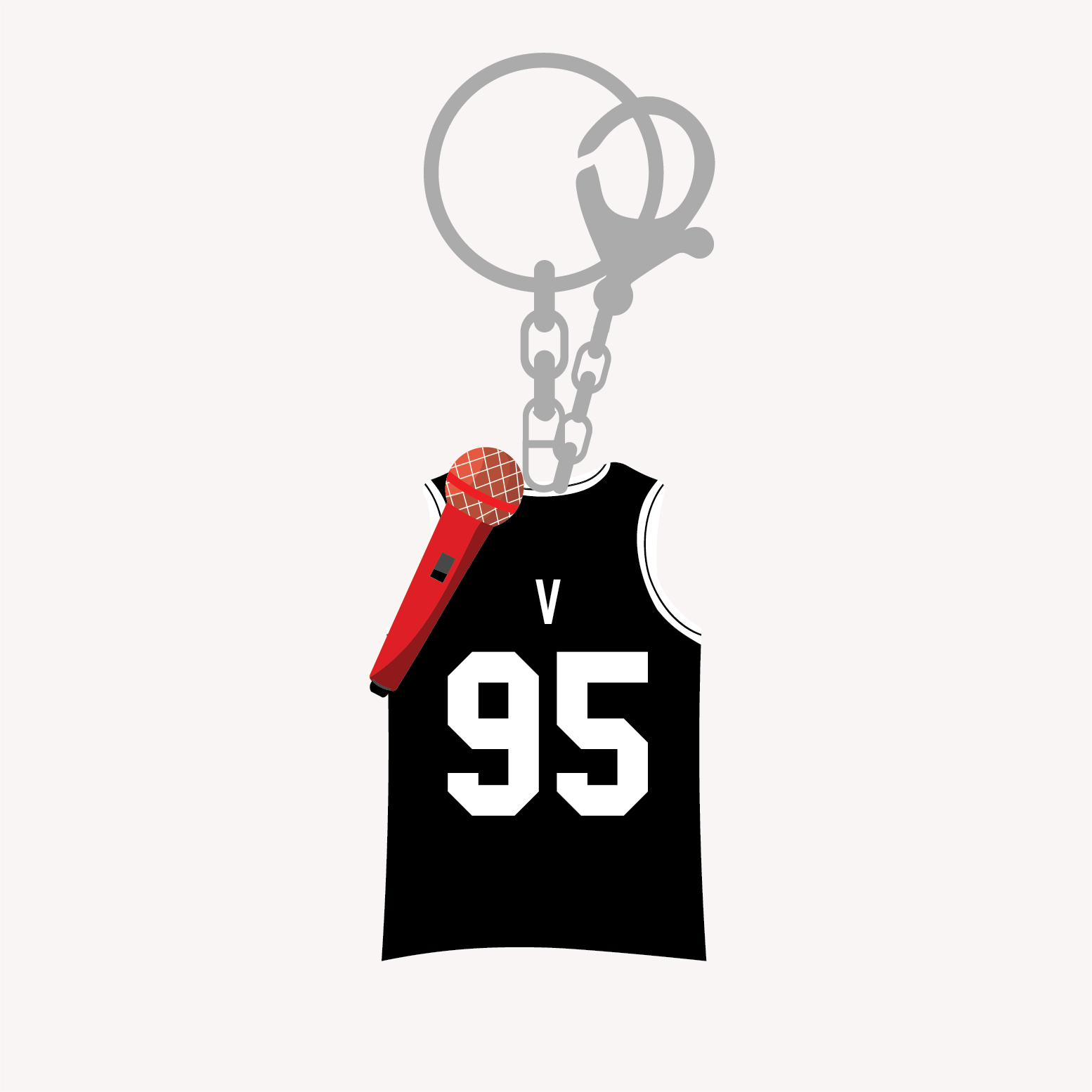 BTS V Jersey Keyring
